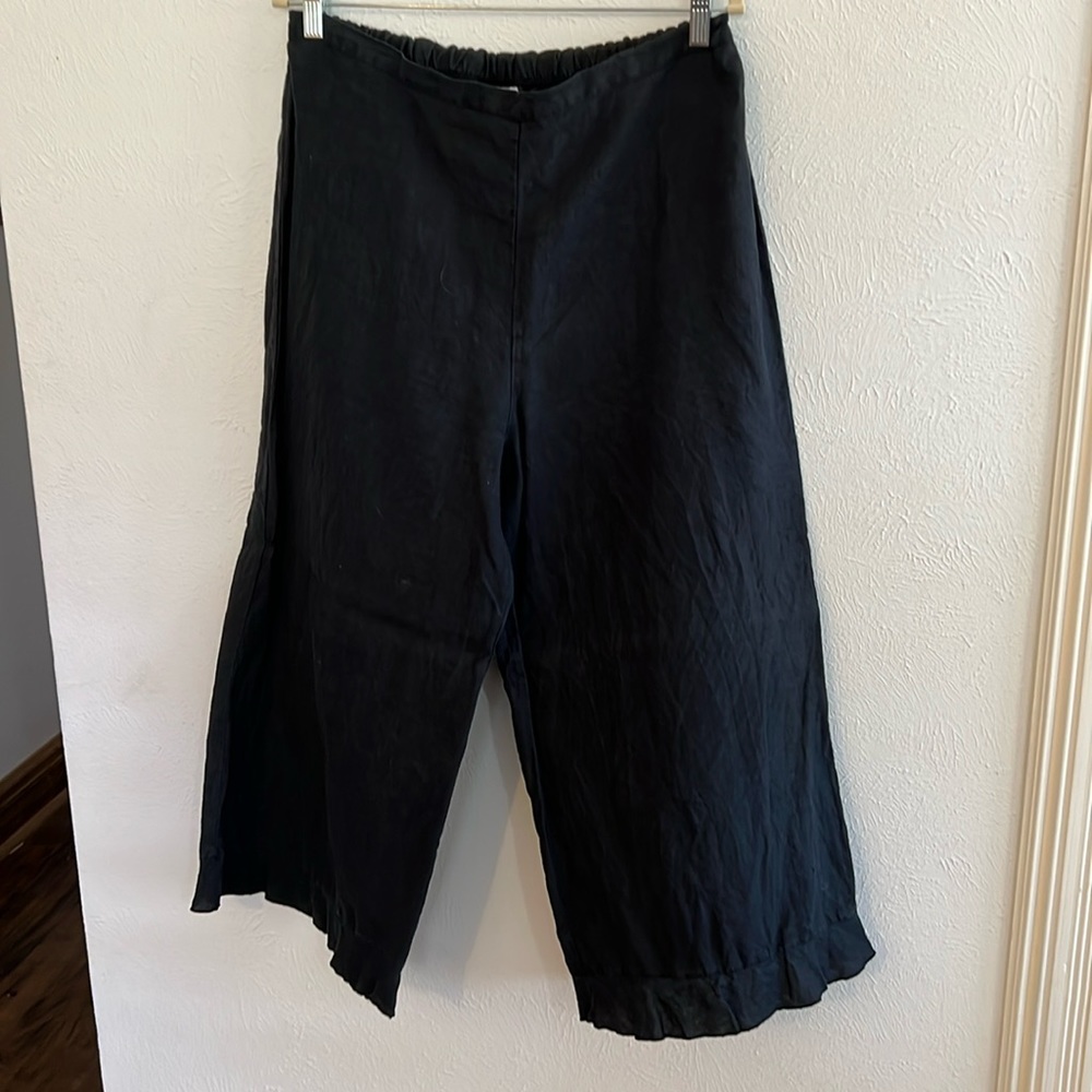 Brynn Walker Linen Ruffle Pants